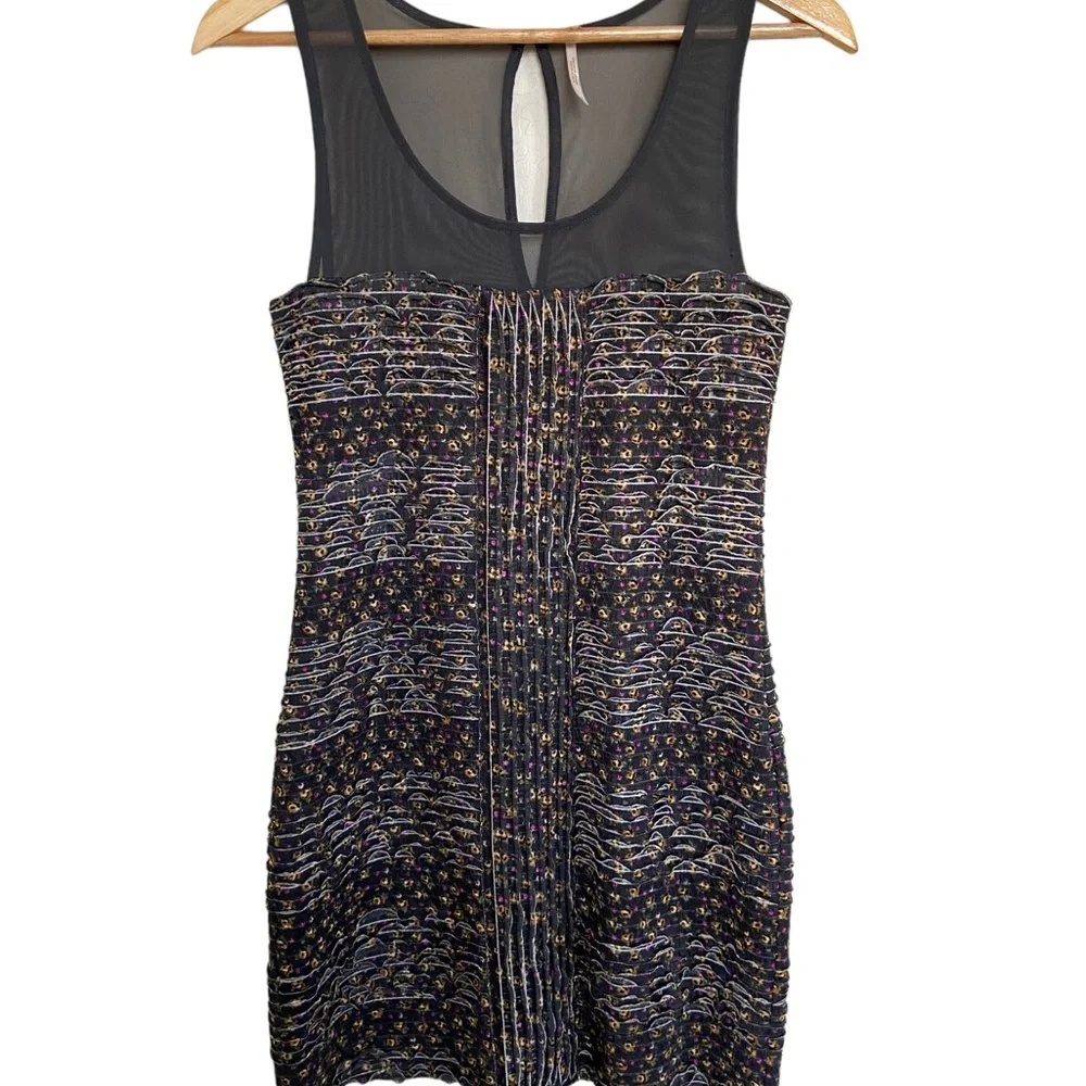 Free People Black Ruffle Lined Dress